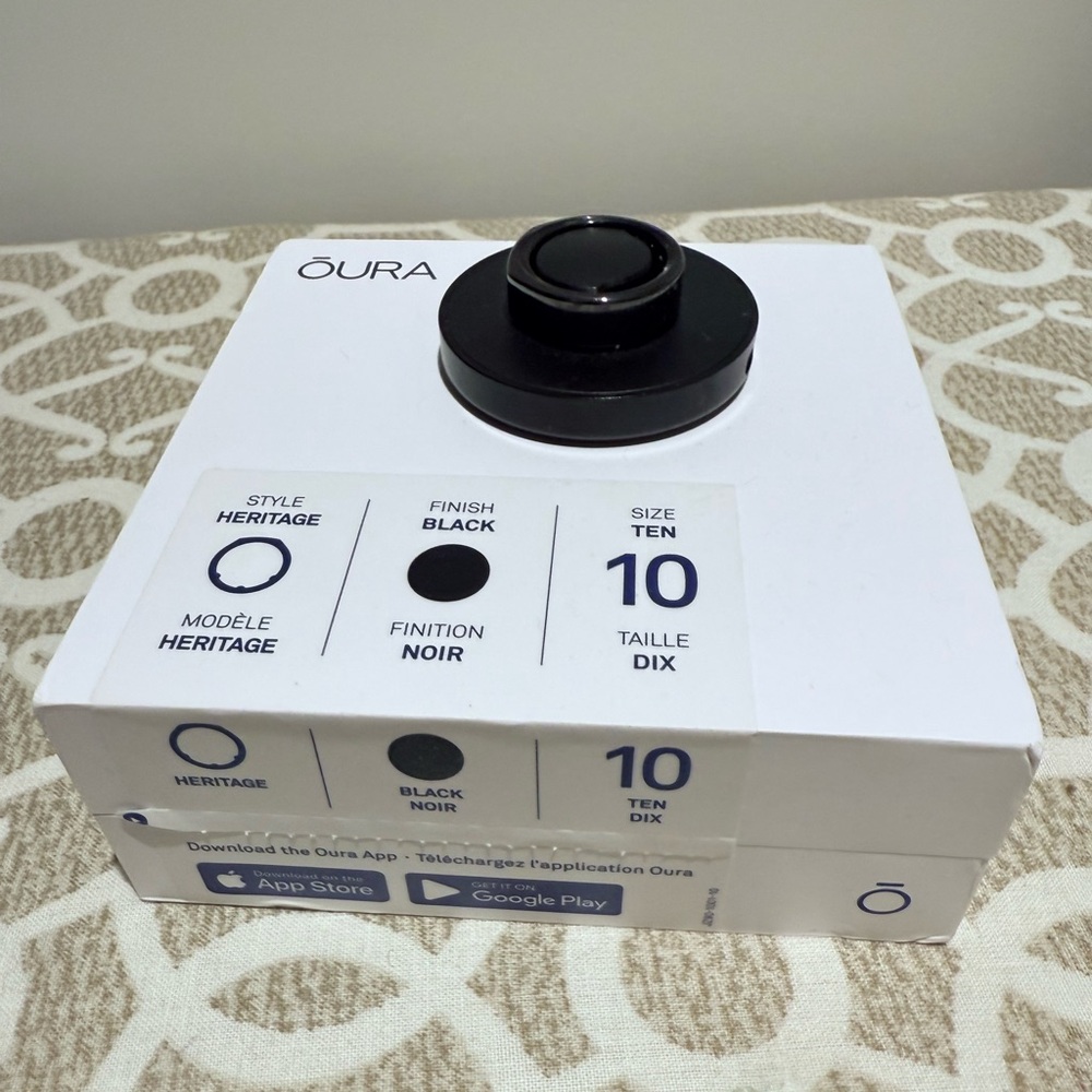Oura Ring Gen 3 Heritage Size 10 Black minor scratches can only see if zoomed in